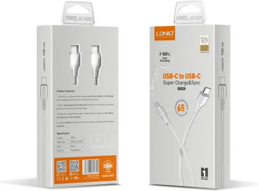 [LC121C] CABLE LDNIO TIPO C-C 65W